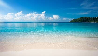 Blur Summer White Sand Beach With Sparkling Sea