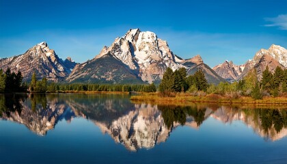 Obraz premium Grand Tetons And Reflection