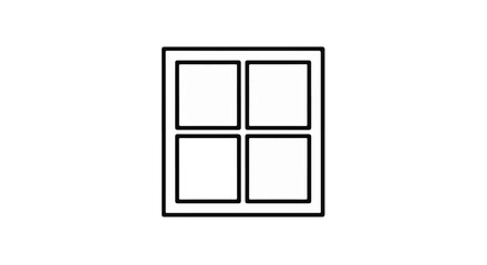 window vector icon in black and white