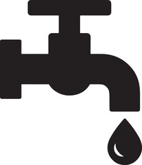 Sedimentation tank outline solid silhouette. Water treatment and filtration process vector design.