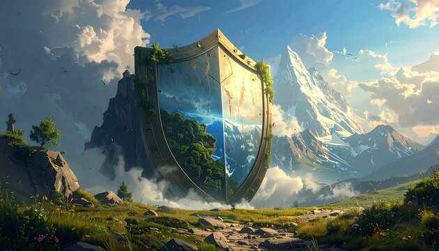 Stylized digital collage with white bust wearing orange sunglasses and floral crown. Surreal purple-pink gradient background with neon lines, hummingbirds, disco ball, smartphone, and geometric shapes