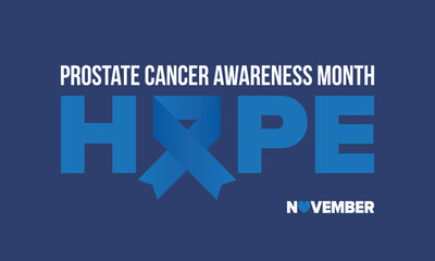 Prostate Cancer Awareness Month in September. Movember in November. Men's Health. Medical health care and awareness design. oster, card, banner and background. Vector illustration