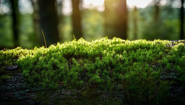 Land Moss On The Tree Bark Bryophyta - Powered by Adobe