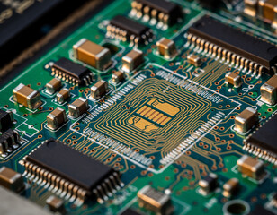 Obraz premium 半導体イメージ