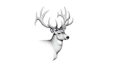 Majestic Deer with Large Antlers Profile