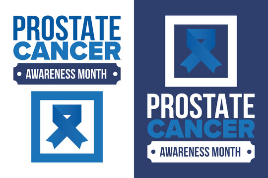 Prostate Cancer Awareness Month in September. Movember in November. Men's Health. Medical health care and awareness design. oster, card, banner and background. Vector illustration