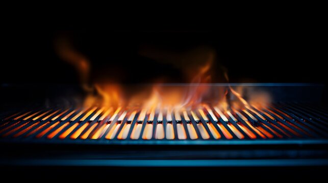 Fiery grill ready for food photography vibrant embers create a dynamic culinary backdrop