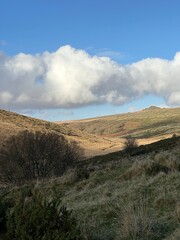 mountain landscape with clouds