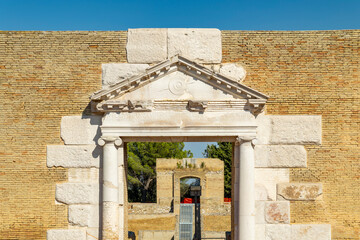 Fototapeta premium Ancient Roman stone gateway in Lucera, Apulia