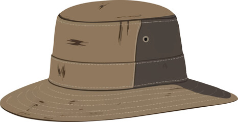 Weathered Wide-Brimmed Fishermans Hat