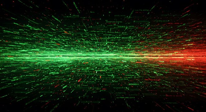 ADHD Abstract Digital Data Stream, Technology Background with Binary