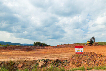 Construction site developing new property in Zlata Olesnice