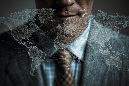 World map interconnected with lines illustrates global networking trends in business and technology for modern professionals