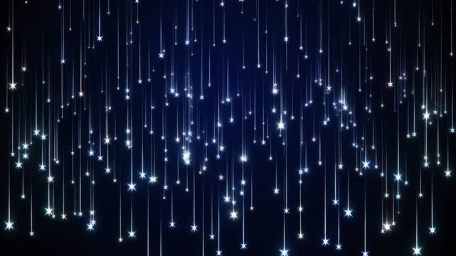 Elegant abstract background with a mesmerizing cascade of shimmering light particles falling like celestial rain