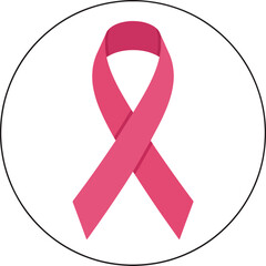 Pink Ribbon Awareness Symbol Graphic Illustration Representing Support and Hope