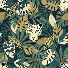 Tropical Jungle Leopard Pattern