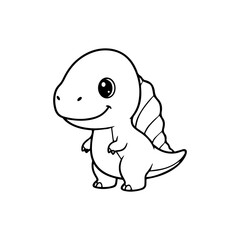 Dinosaur Outline Illustration 
