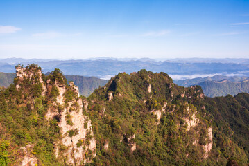 Avatar mountains in Zhangjiajie, China. Natural landmark and popular travel destination