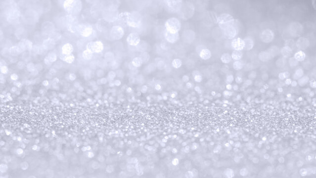 Fototapeta Abstract silver glitter sparkle texture with bokeh background