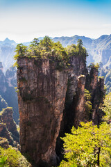 Avatar mountains in Zhangjiajie, China. Natural landmark and popular travel destination
