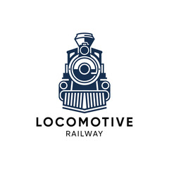 Locomotive Logo, Vintage Railway Train