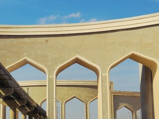 The gates of The New Administrative Capital, a large-scale urban development project in Egypt, intended to serve as the country's new capital city, a smart city