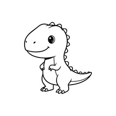 Dinosaur Outline Illustration 