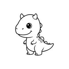 Dinosaur Outline Illustration 