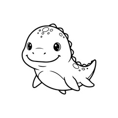 Dinosaur Outline Illustration 