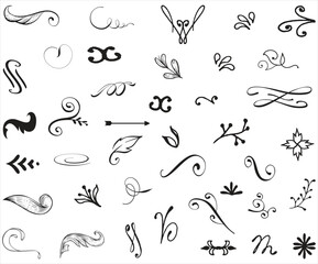 Elegant Hand-Drawn Decorative Flourish Collection