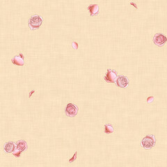 Soft Pink Roses Pattern