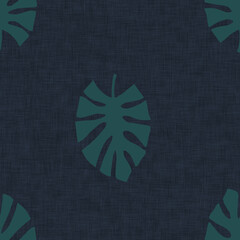 Dark Monstera Leaf Pattern
