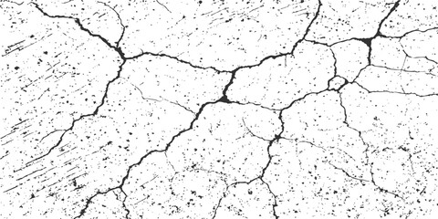 Grungy texture of an old cracked concrete wall showing a dry, rough, and distressed surface pattern