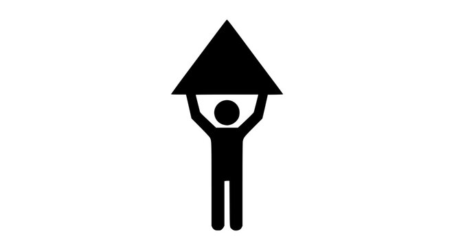 Man under triangle 