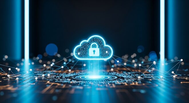 Secure cloud data protection and global digital network systems. - Powered by Adobe