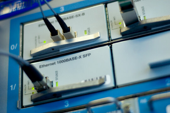 Fiber optical connectivity network switch rackmount server cabinet network internet