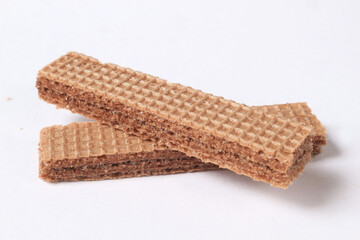 Snack wafer with white background
