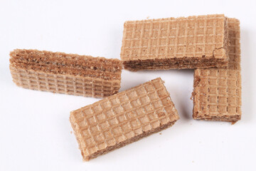 Snack wafer with white background