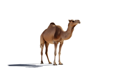 Camel Standing in Stark Blackness