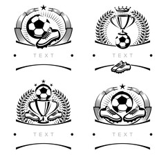 Football and soccer label and icon set. Collection icons football. Vector