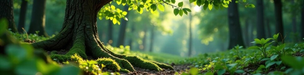 Small handmade tree branch fort in forest clearing, outdoor, childhood