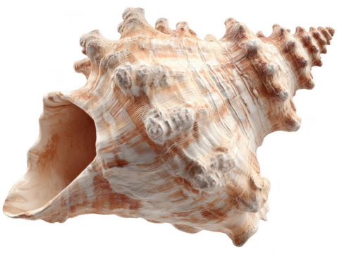 Realistic seashell clipart beach element coastal setting digital artwork soft render artistic perspective - Powered by Adobe