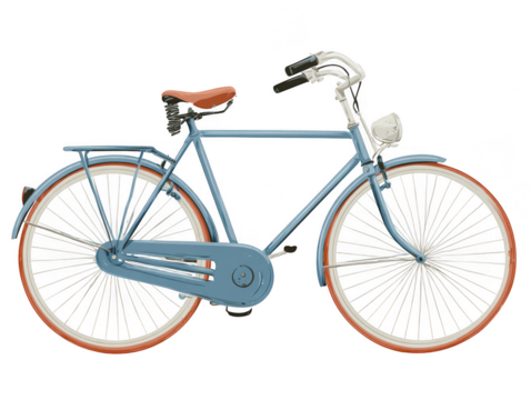 Vintage bicycle clipart retro element flat design digital art creative workspace aesthetic view artistic concept