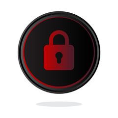 Locked icon. Protected data symbol. Safety button Vector. Security access illustration.