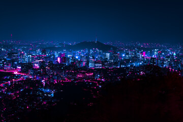 Obraz premium Cyberpunk City Seoul