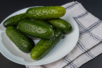 cucumbers on a plate