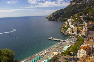 Fototapeta premium Maiori - Amalfi Coast panorama, Campania, Italy