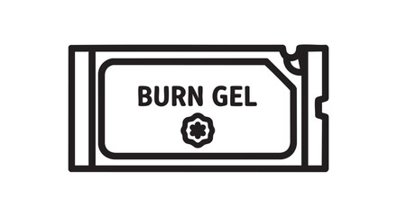 Burn gel packets outline icon vector

