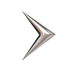 Alphabet number and symbol 3D word Silver Chrome Metallic Shard Emblem