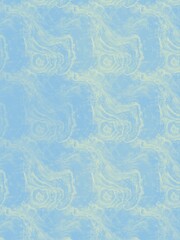 Light mint green background with subtle pink speckles, creating a fresh and artistic texture. 